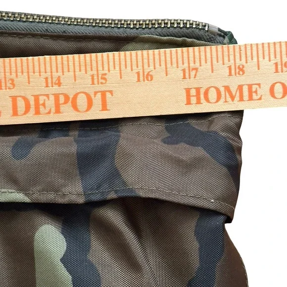 Vintage 90s Y2K Camo Purse Bag Camouflage Nylon Womens Large Green Clueless Edit - Picture 15 of 16